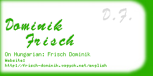 dominik frisch business card